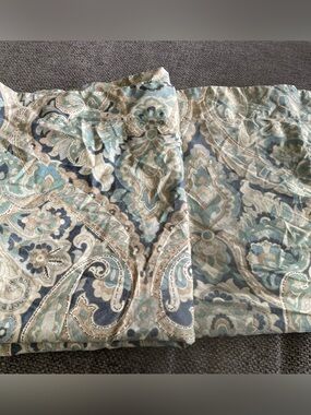 Pottery Barn Oversized Paisley Pillowcase Serene Spa Bedroom Luxury Accent